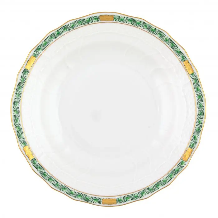 Green Chinese Bouquet Garland Dessert Plate