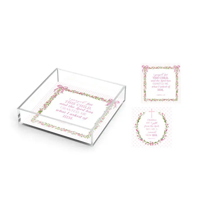 Hand-Painted 6-Inch Square Acrylic Serving Tray