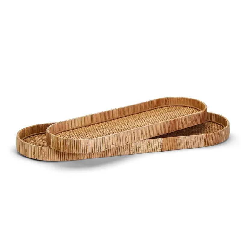 Handwoven Natural Rattan Decorative Tray