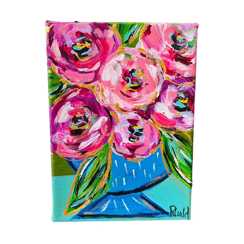 HBR ‘Blue Morning Bloom’ Contemporary Art Print