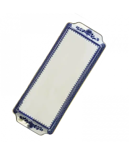 Imperial Blue Ceramic Sandwich Serving Tray
