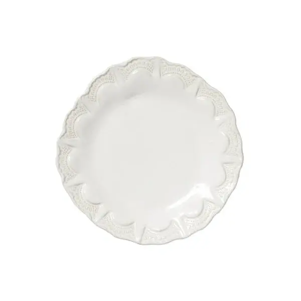 Incanto Stone White Lace-Embellished Salad Plate