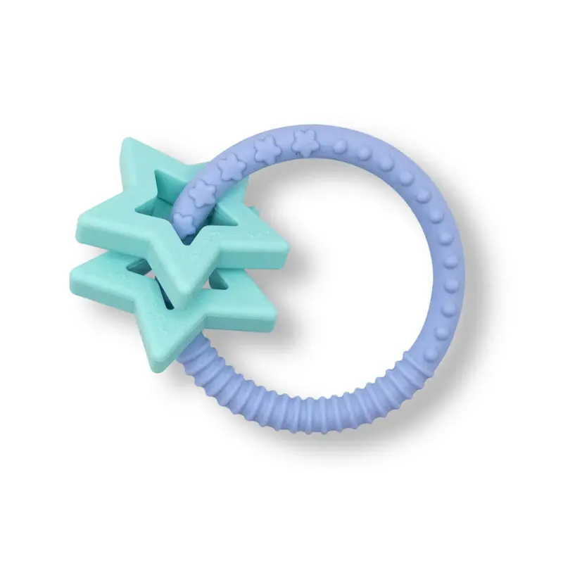 Jellystone Pastel Blue & Green Star Teether
