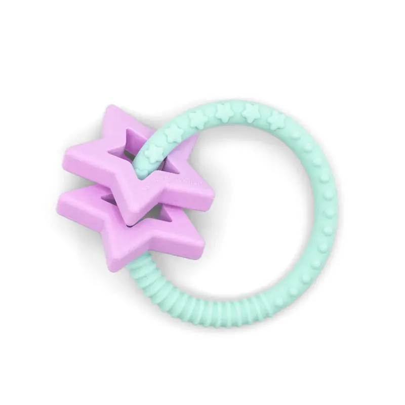 Jellystone Pastel Green & Purple Star Teether