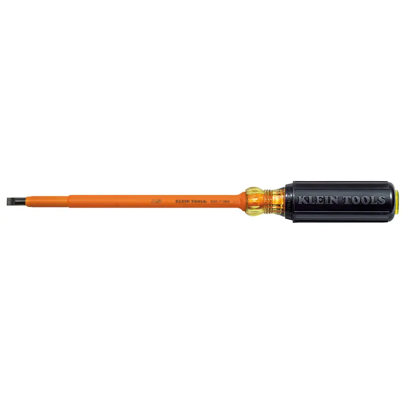 Klein 1/4-Inch Cabinet Tip Insulated Screwdriver – 7-Inch Professional Grade
