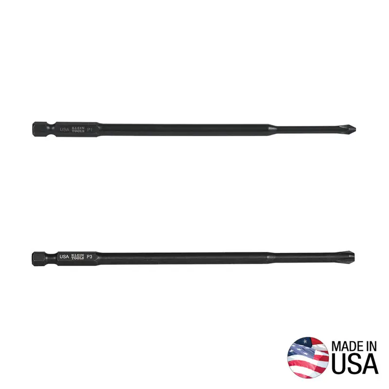 Klein 32235 6″ Power Driver Bit Set – Phillips #1 & #3