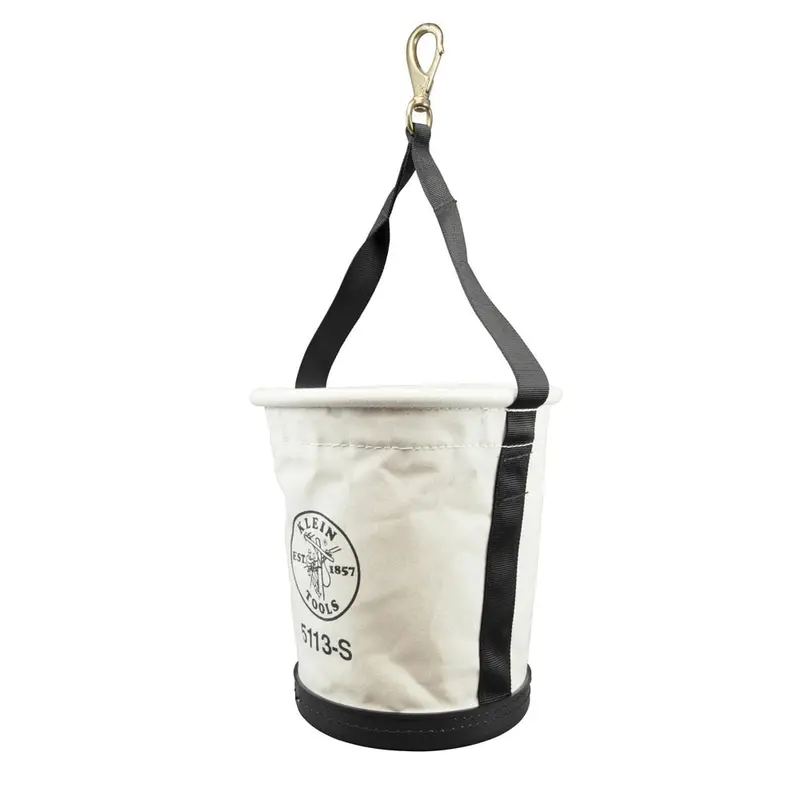Klein 5113S Swivel-Snap Canvas Bucket with Tapered-Wall Design