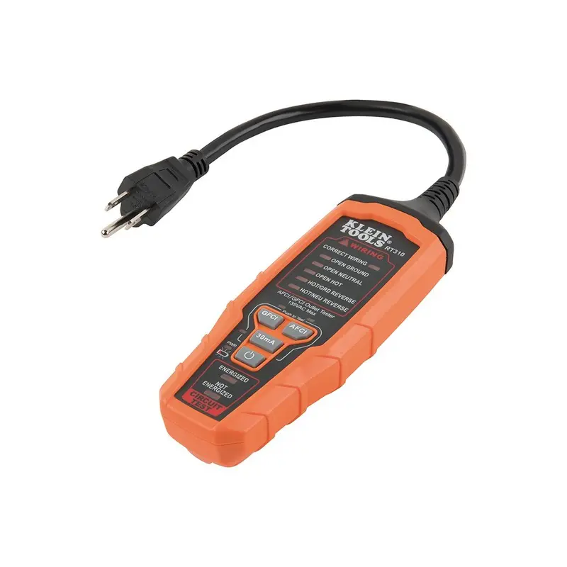 Klein Tools RT310 Dual-Function AFCI/GFCI Receptacle Tester