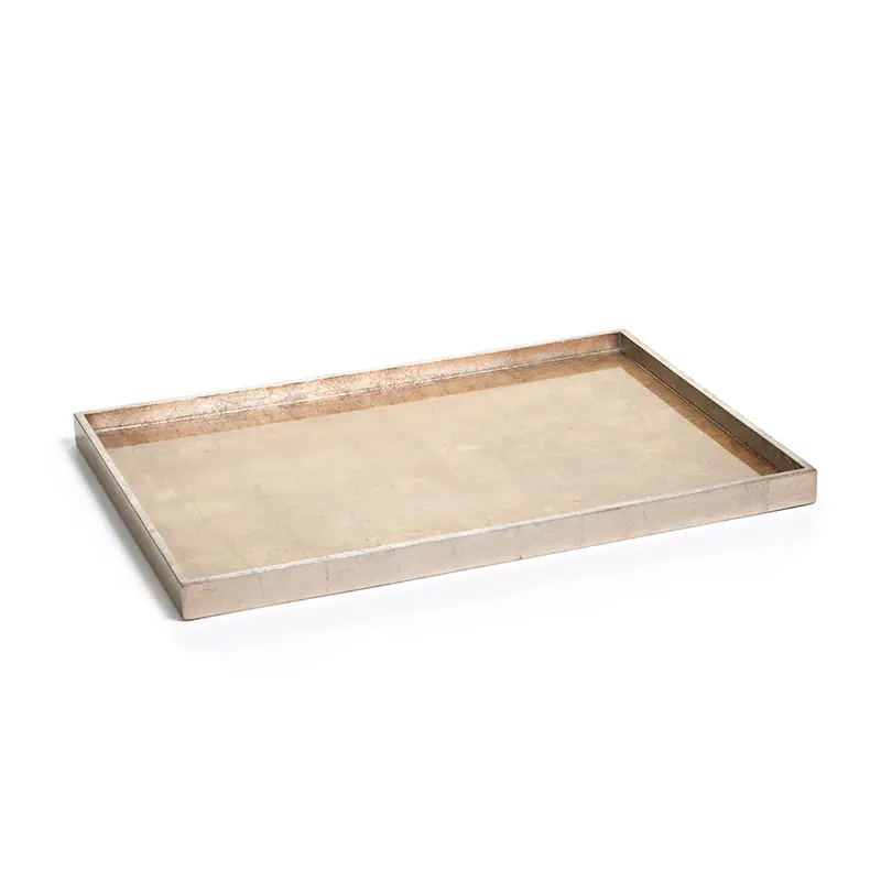 Large Antique Gold & Silver Serving Tray