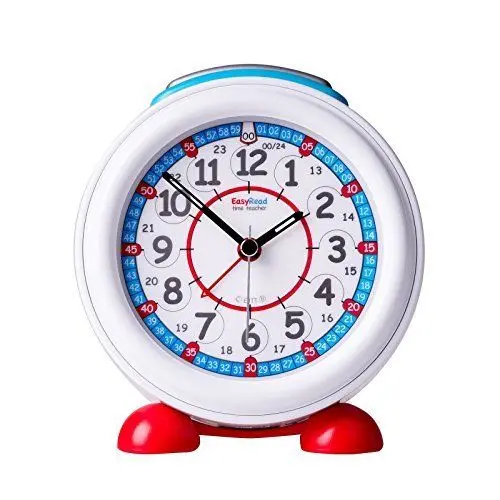 Large-Display 24-Hour Alarm Clock with Red and Blue LED Display