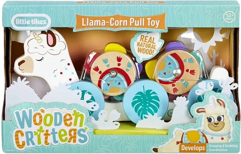 Llama Pull-Along Toy – Wooden Critters Collection by Little Tikes