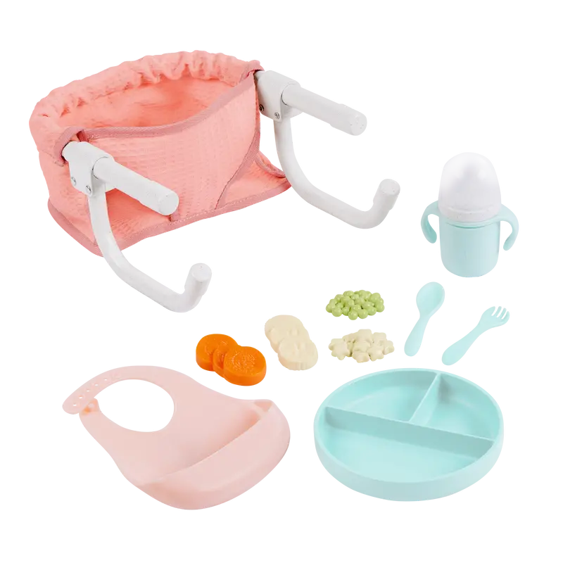 LullaBaby Doll Table and Seat Combo for Realistic Feeding and Seating Play