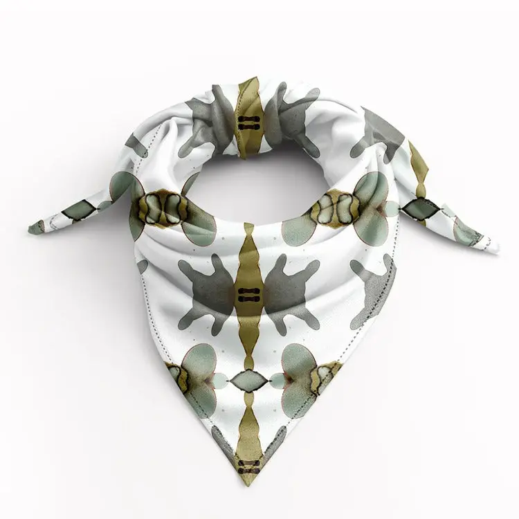 Metallic Star-Embellished Silk Scarf