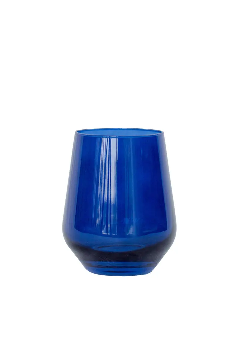 Midnight Blue Estelle Stemless Wine Glass (Single)