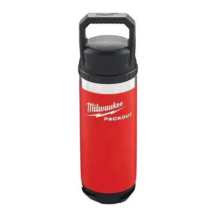 Milwaukee Packout Insulated Thermos Bottle – 532ml Red Vacuum Flask (4932493991)