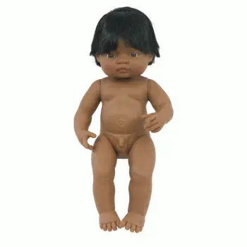 Miniland 38cm Hispanic Boy Doll – Culturally Aware Play Companion in Carry Bag