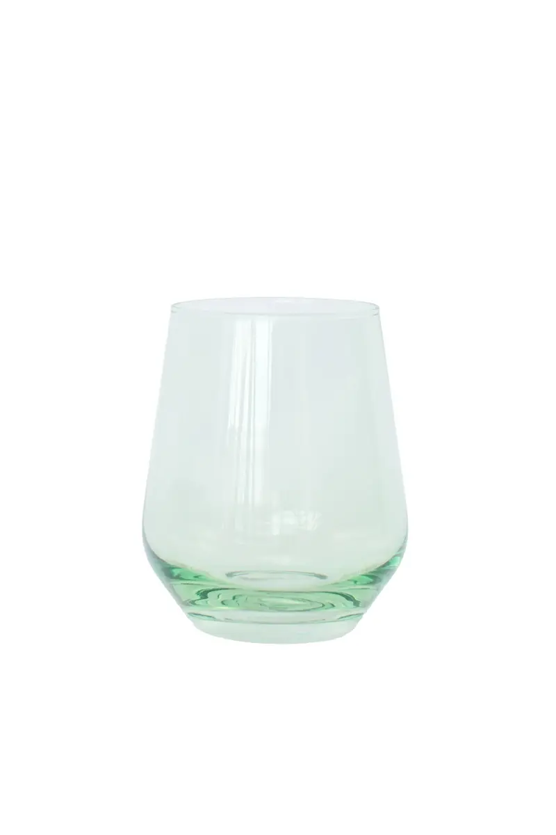 Mint Green Estelle Stemless Wine Glass (Single)