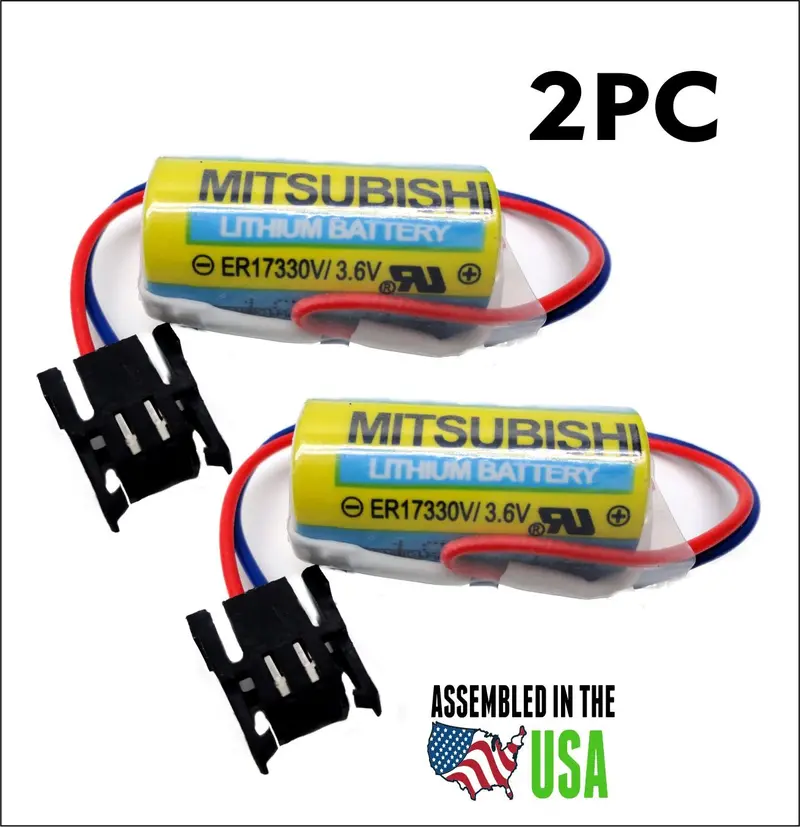 Mitsubishi ER17330V / A6BAT-MRBAT PLC Battery – 3.6V Lithium (2-Pack)