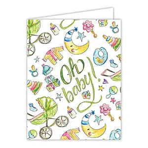 Oh Baby! Hand-Painted Infant Icon Celebration Card