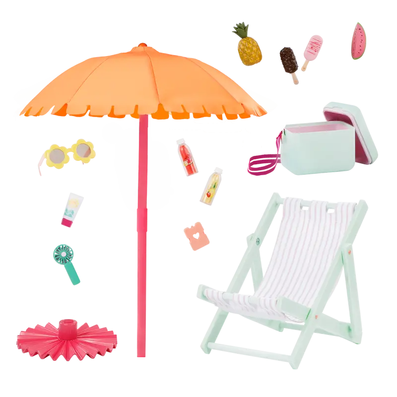 Our Generation Sunny & Cool Patio Set – Outdoor Relaxation Play Environment
