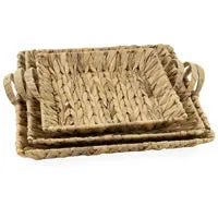 Oversized Woven Basket Tray for Display or Storage
