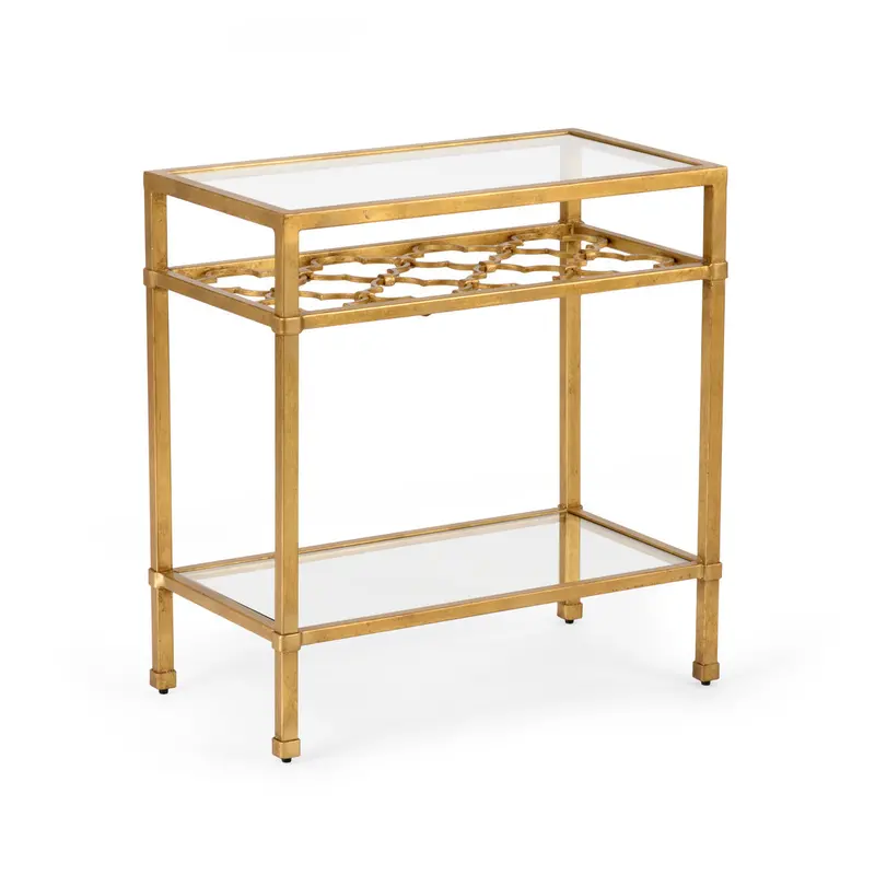 Pacific Coast Gold-Finished Accent Table