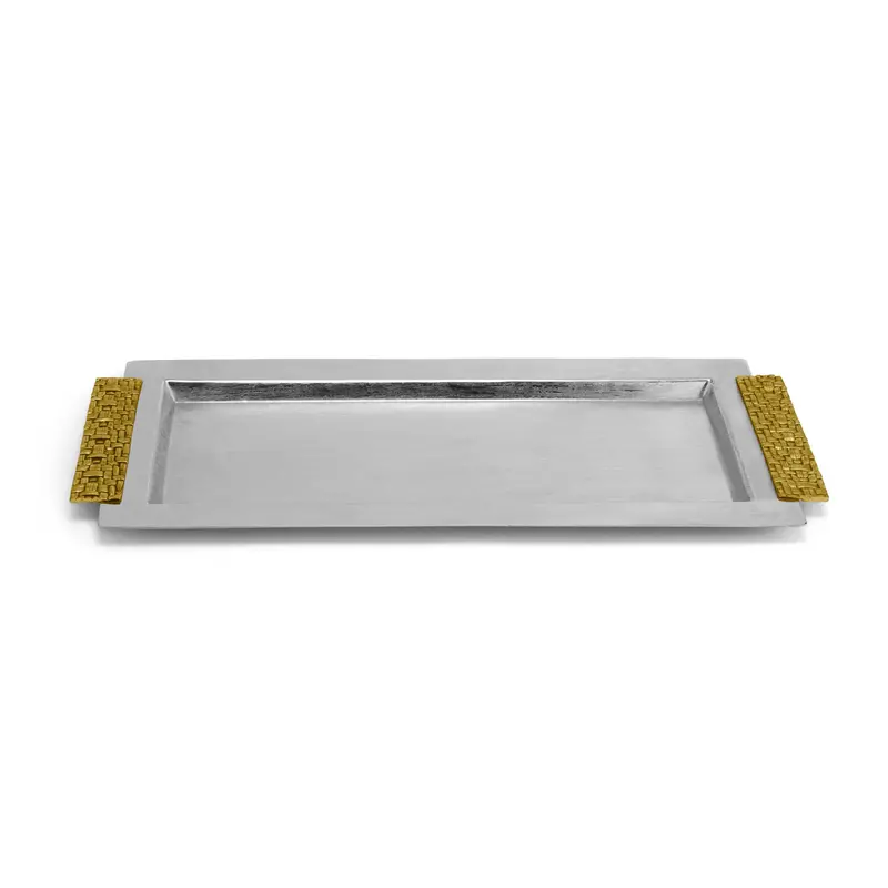 Palm-Themed Vanity Tray for Bath Collection