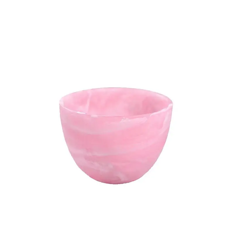 Pink Marbled Deep Medium Serving Bowl