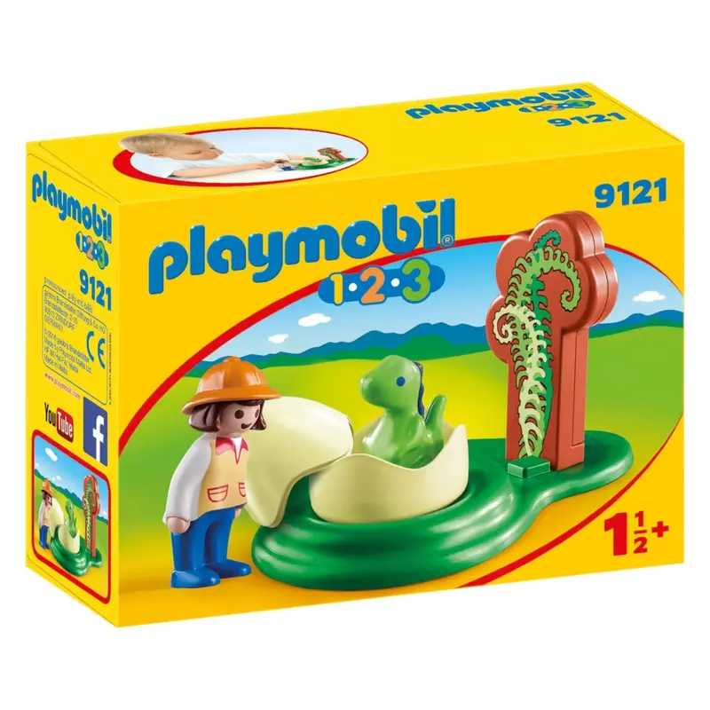 Playmobil 1.2.3 Dino Egg Adventure – Toddler Learning Set 9121