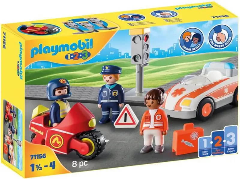 Playmobil 1.2.3 Everyday Heroes Set – Community Helpers Themed Toys (71156)