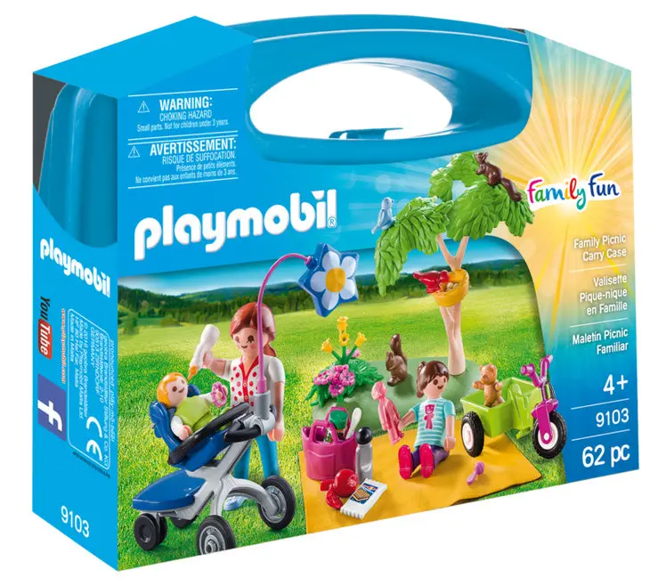 Playmobil Carry Case Family Picnic Set – Portable Outdoor Play Kit (9103)