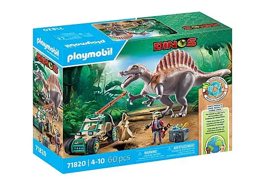 Playmobil Dino Spinosaurus Attack Scene – 71820 Prehistoric Action Playset
