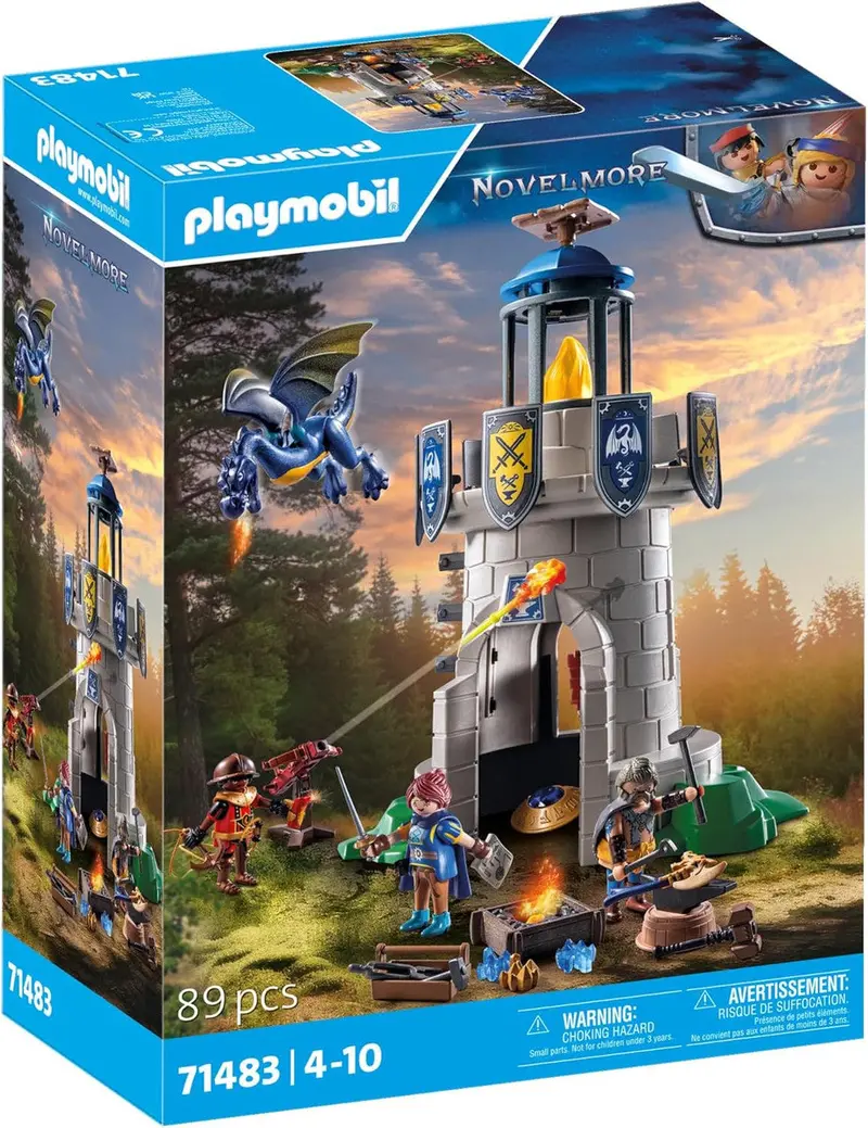 Playmobil Novelmore Knights Tower – Medieval Fortress Playset with Knight Figures (71483)