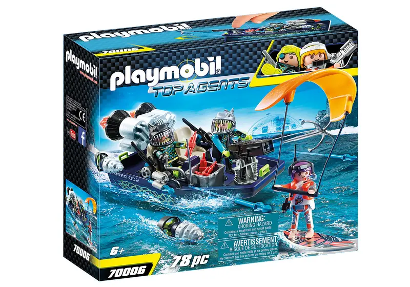 Playmobil TEAM S.H.A.R.K. Harpoon Craft Vehicle – Underwater Adventure Set (70006)