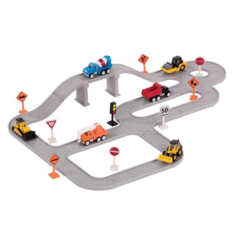 Pocket Construction Crew – Driven Compact Building Vehicle Collection
