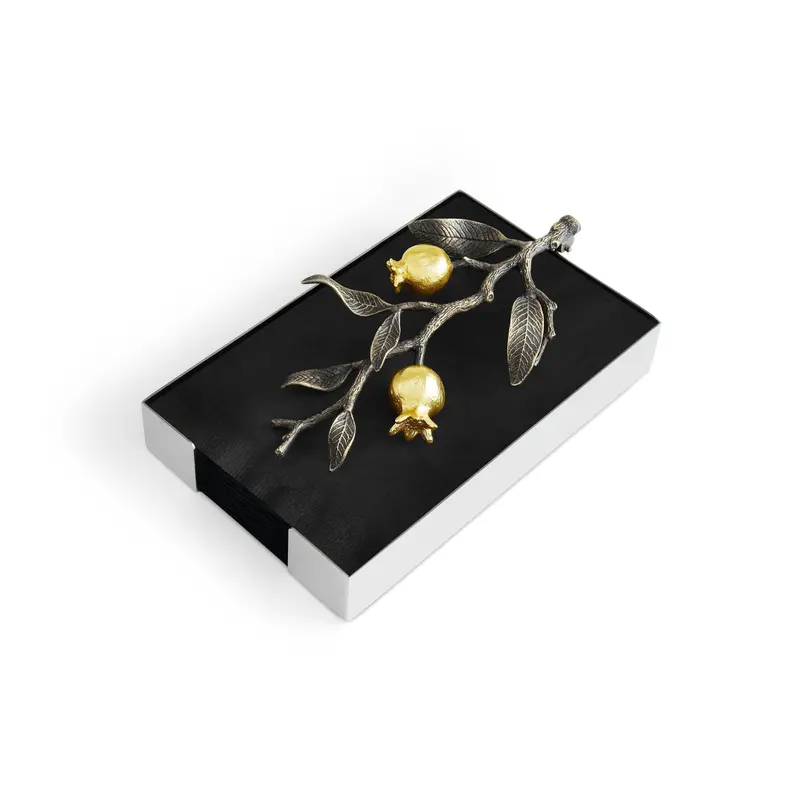 Pomegranate-Themed Napkin Holder – Vanity or Table Use