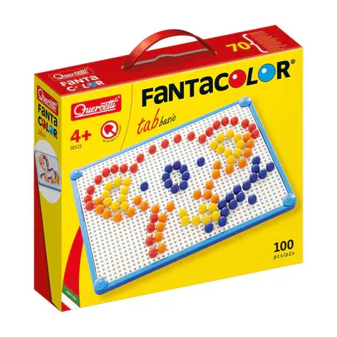 Quercetti FantaColor Basic Peg Set – 100-Piece Collection