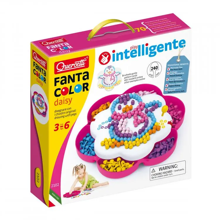 Quercetti FantaColor Daisy Creative Peg Set
