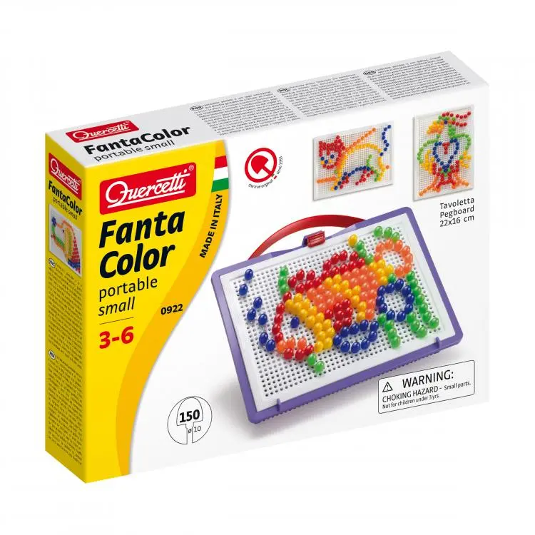 Quercetti FantaColor Portable Small Set – 150 Pieces