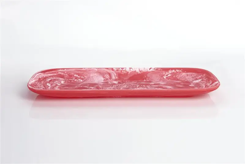 Red Marbled Classic Rectangle Serving Platter