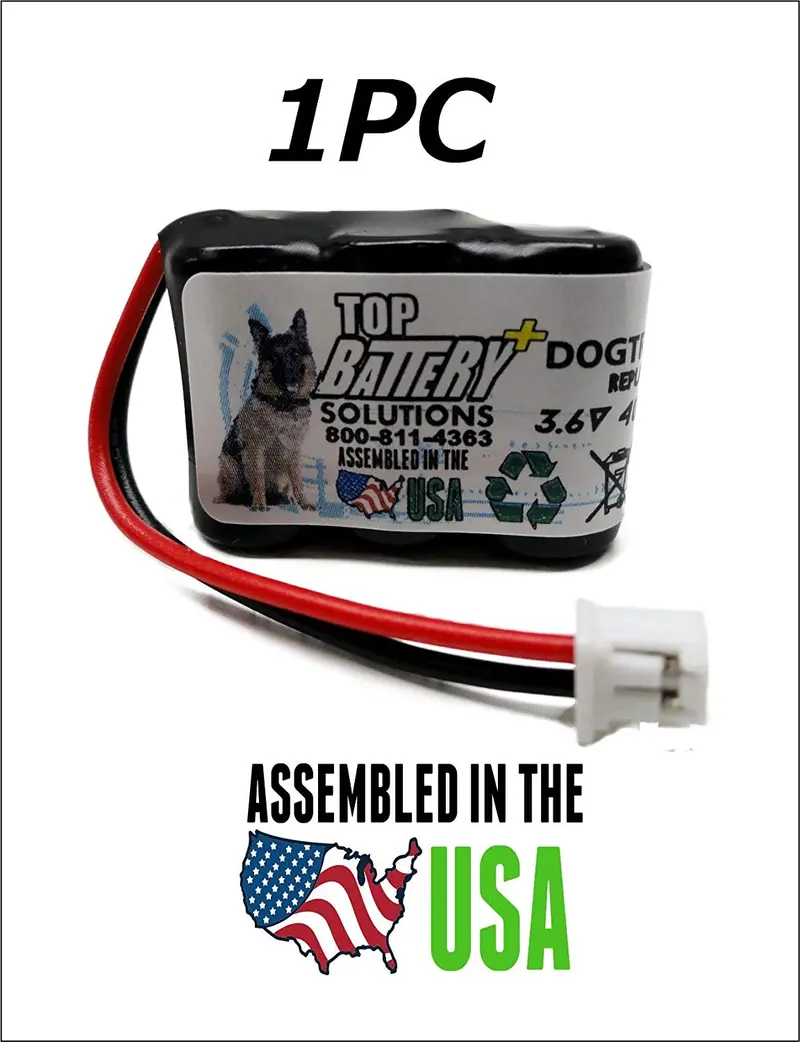 Replacement Battery for Dogtra BP-20R Receiver Collars (300M, 302M, 7000M, 7002M)