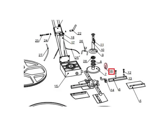 Replacement Pulley for JXPT46K 46-Inch Kohler Power Trowel