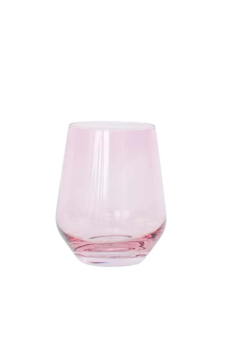 Rose Estelle Stemless Wine Glass (Single)