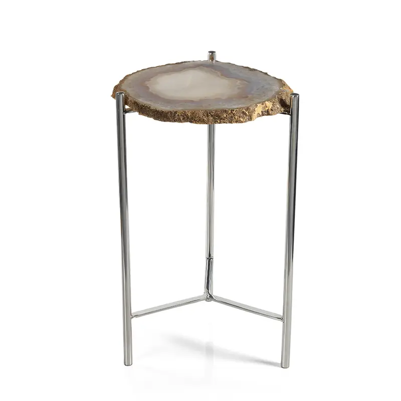 Savona Agate-Topped Accent Side Table