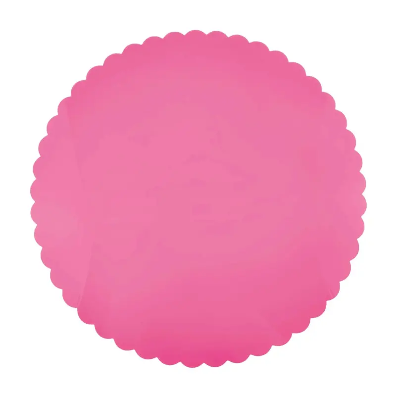 Scalloped Edge Acrylic Placemat – 15-Inch Round Table Accent