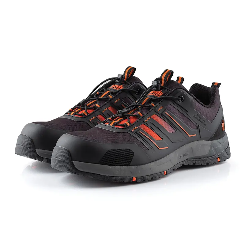 Scruffs Air Black/Orange Safety Trainer – Lightweight Protective Footwear