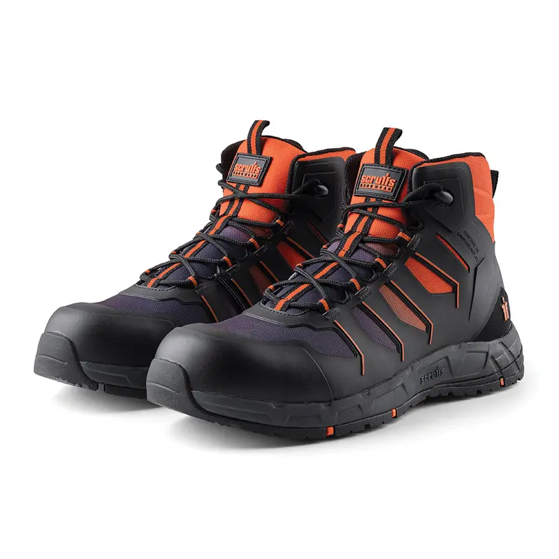 Scruffs Glide Black & Orange Safety Boot – Slip-Resistant Design