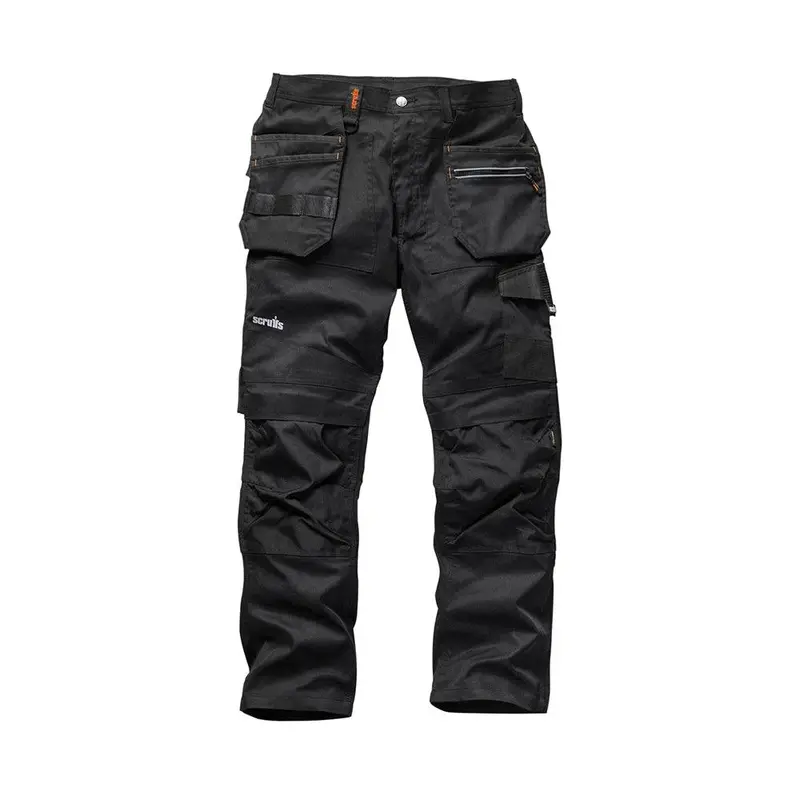Scruffs Trade Flex Trousers – Black Stretch-Blend Work Pants for Mobility