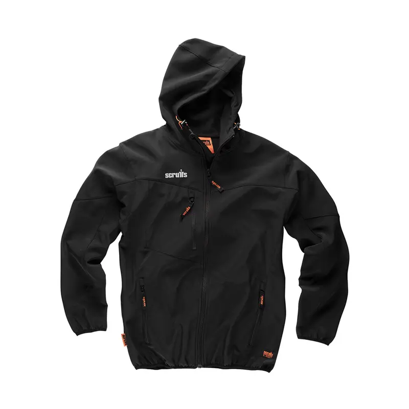Scruffs Worker Black Softshell Jacket – Weather-Resistant Workwear with Breathable Fabric
