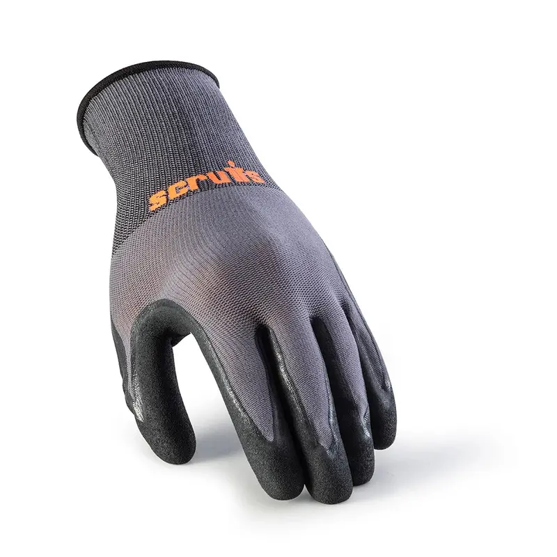 Scruffs Worker Safety Gloves – Durable Grey Work Gloves, Pack of 5
